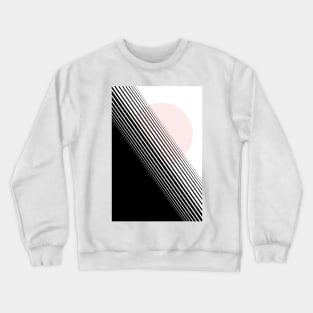 Rising Sun Minimal Japanese Abstract White Black Pink Crewneck Sweatshirt